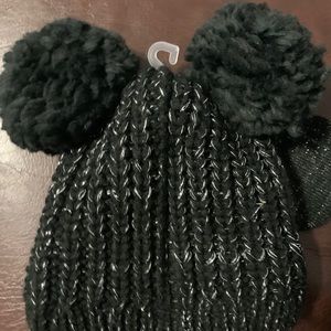 Back and silver hat and glove for baby’s (2T-5T)